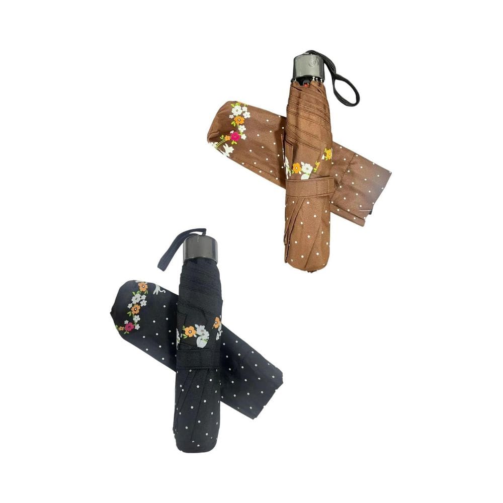 Kit 02 Sombrinha Fem Al Super Leve Voyagem Preto E Mar 3025