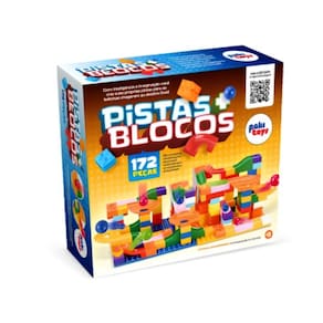 Jogo Construtor Pistas e Blocos de Montar Paki Toys