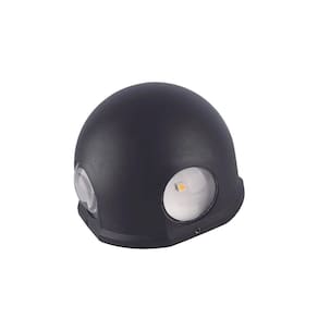 Arandela Parede Tetra Preto Redondo Luz Indireta Externo 4W