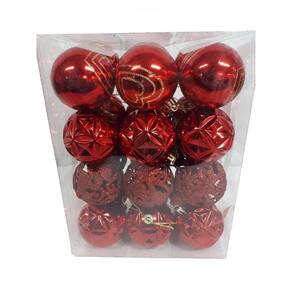 Bolas de natal 24 bolas douradas linha glamour lançamento
