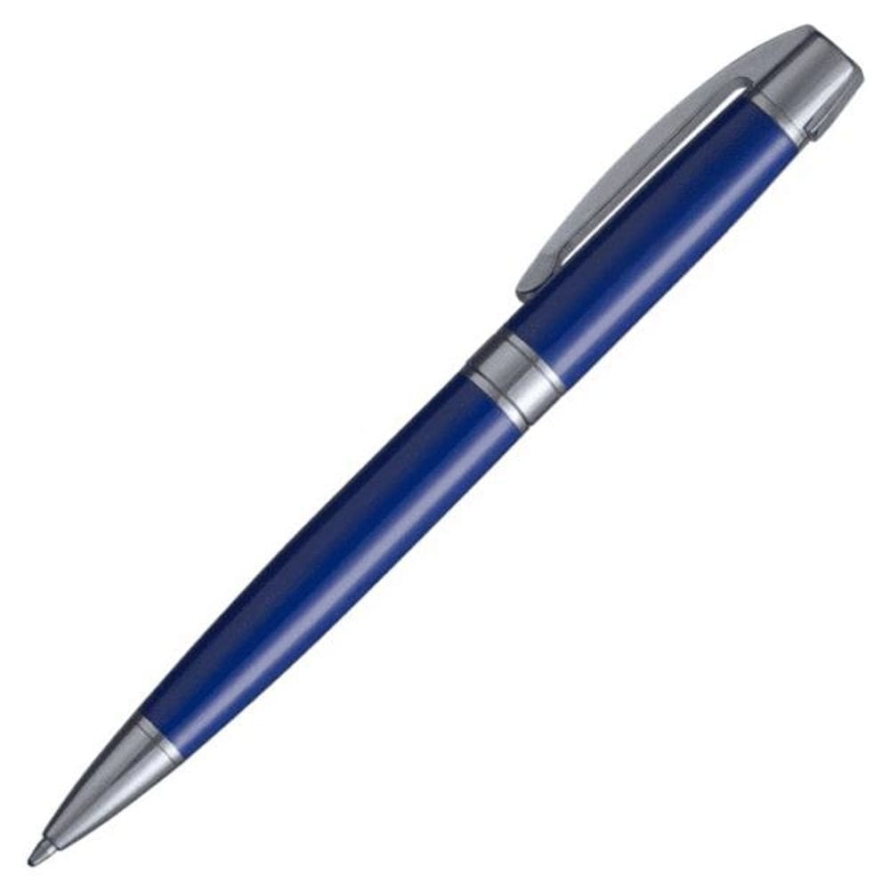 Caneta crown - master chrome azul esferográfica