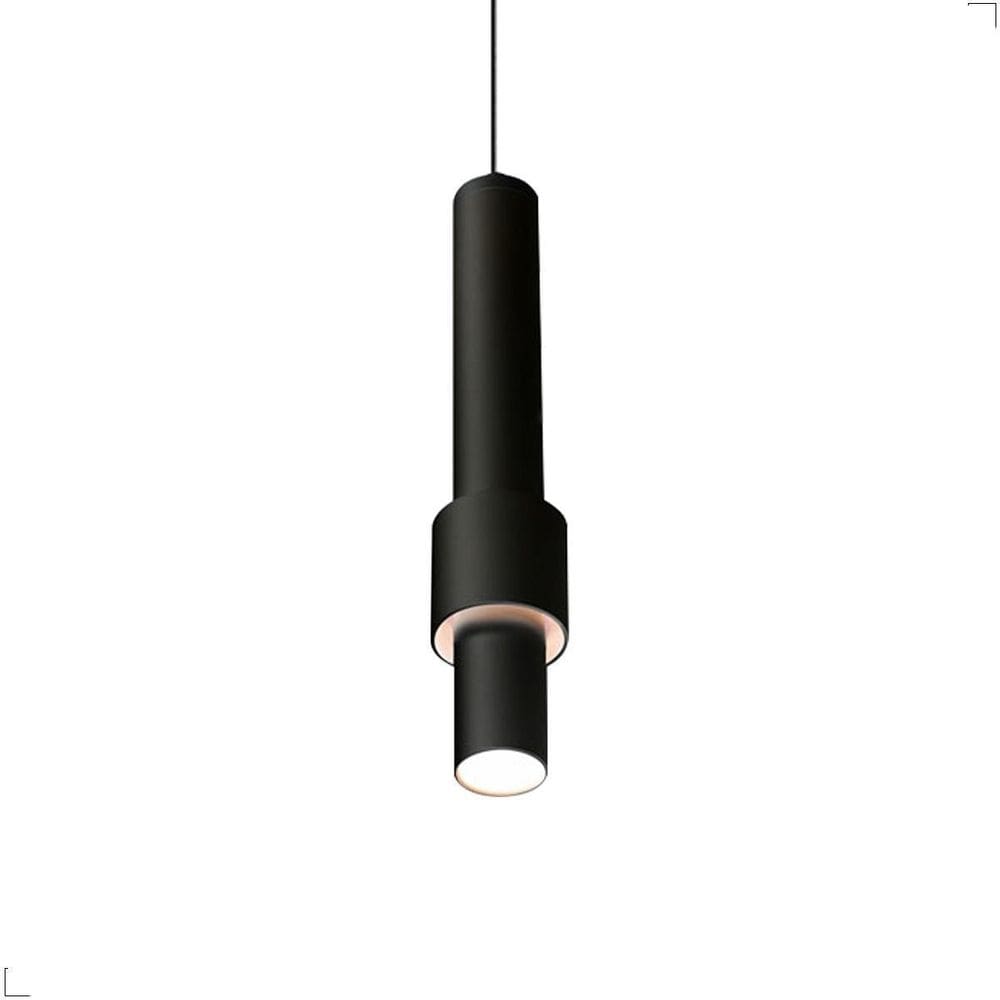 Luminária Pendente Preto Teto Moderno Led Tubo 4W Bivolt