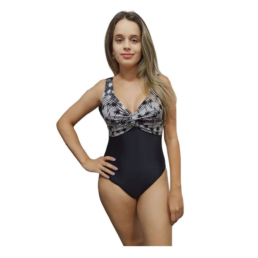 Maio Feminino Manga Longa Plus Size Roupa De Banho Uma Peça