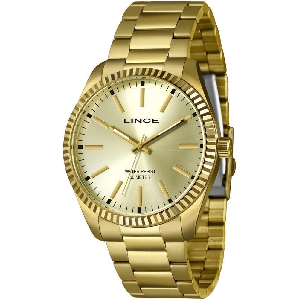 Relógio Lince Masculino Mrgh191L46 C1Kx Casual Dourado