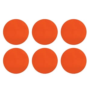 Conjunto 6 Jogo Americano Redondo 38Cm Laranja
