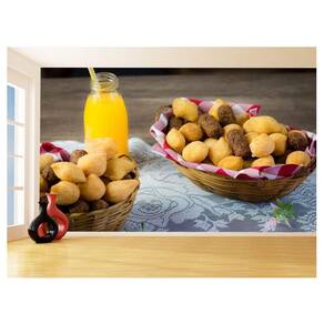Papel De Parede Alimentos Salgados Coxinha AL530 1,75X2,0M
