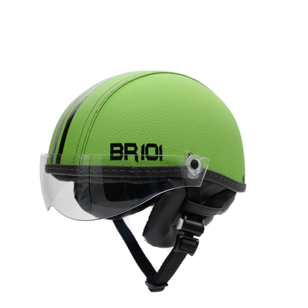 Capacete coquinho scooter elétrica bike verde neon viseira