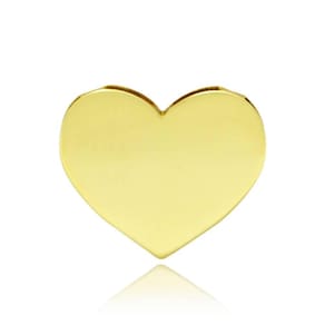 Pingente Coração Chapa 1,5Cm Em Ouro 18K