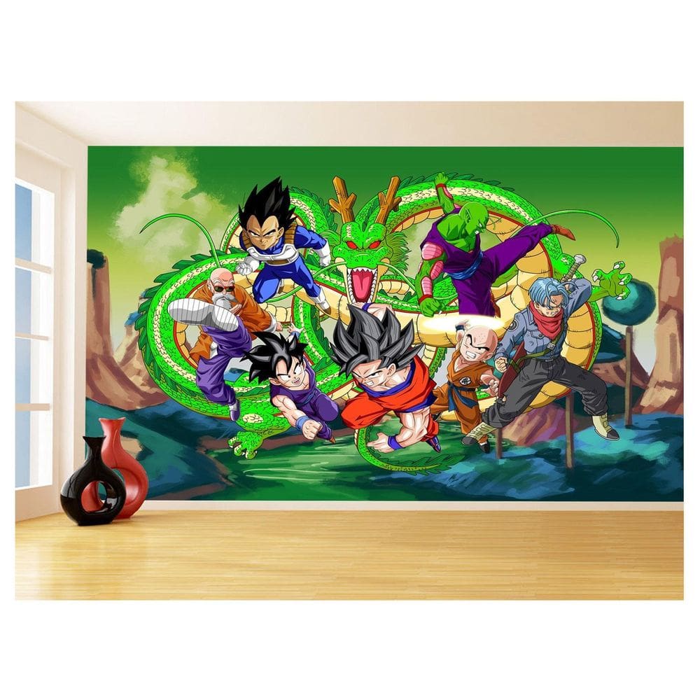 Papel De Parede Dragon Ball Goku Vegeta Anime 3,5M Dbz290
