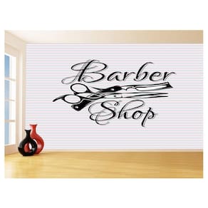 Papel De Parede 3D Barbearia Barber Shop Logo 3,5M Brb16