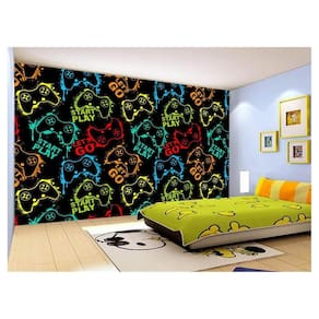 Papel De Parede 3D Infantil Controle Game Jogo 3,5M Azs286
