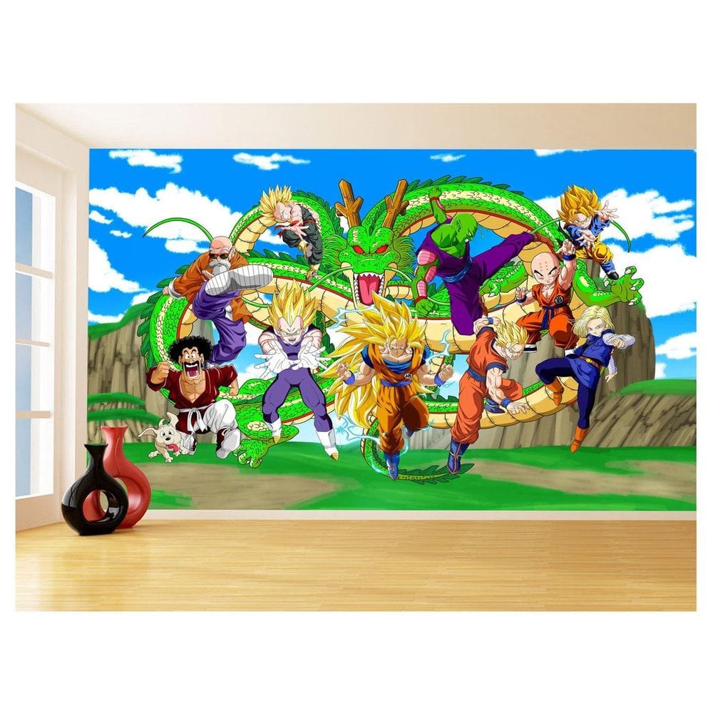 Papel De Parede Dragon Ball Goku Vegeta Anime 3,5M Dbz459