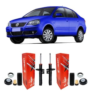 Kit amortecedor + coxim polo sedan 08-10 suspensão vw