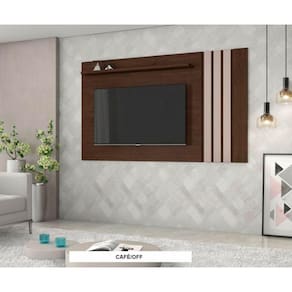 Painel Para Tv Até 72 Polegadas Atraente Candian Jcm Movelaria Café/ Off White