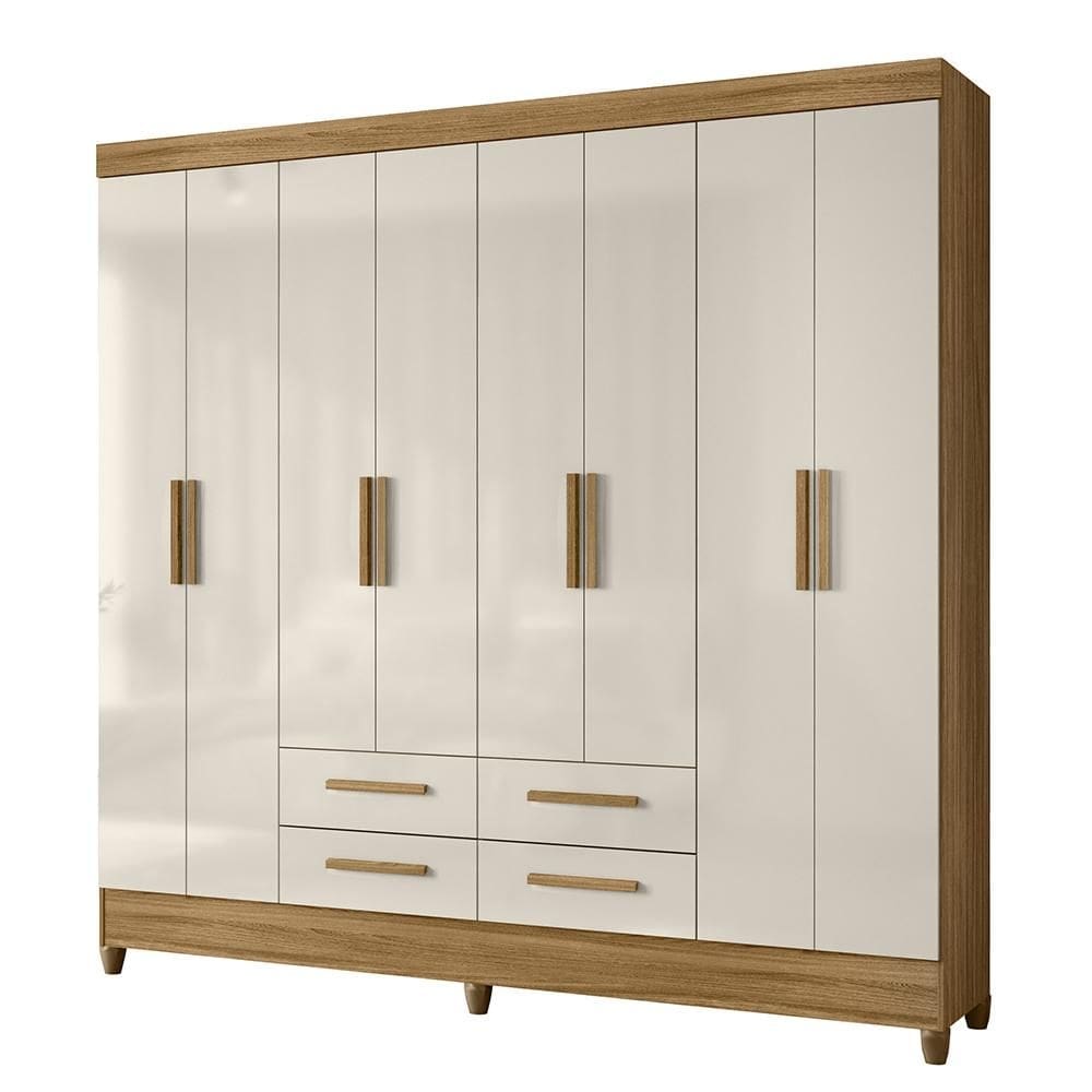 Guarda Roupa Florida Quarto Casal com 8 Portas e 4 Gavetas