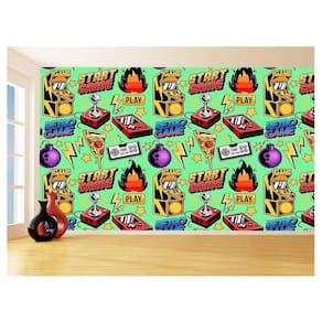 Papel De Parede 3D Infantil Controle Game Jogo 3,5M Azs302
