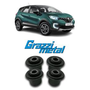 Kit 4 borracha bandeja dianteira renault captur 2017 a 2021