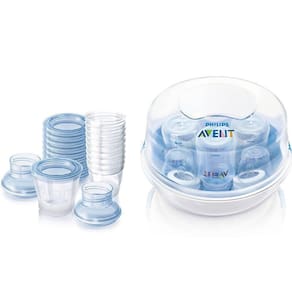 Esterilizador + Kit Copos Para Armazenar Leite Philips-Avent
