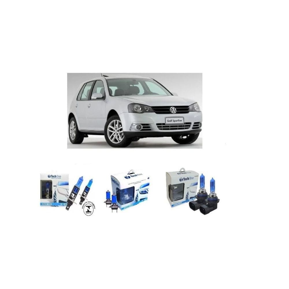 Golf sportline kit lâmpadas super branca 8500k farol/milha