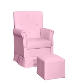 Poltrona De Amamentação Com Balanço E Puff Suzi Cor Rosa Phoenix Baby