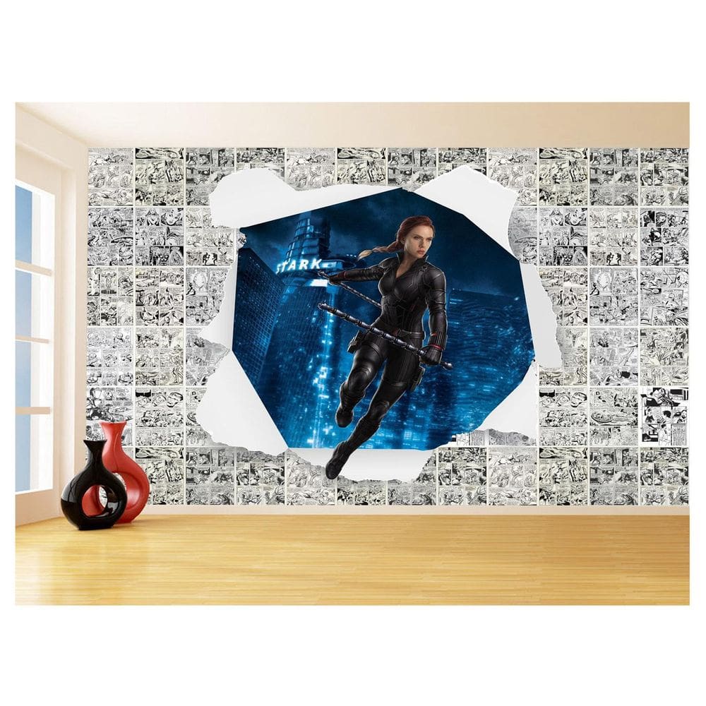 Papel De Parede 3D Heróis Página Quadrinhos Hq 3,5M Nhma174