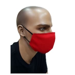 Máscara facial de pano liso para adulto - Vermelho 1 Cada por Círculo de Presentes