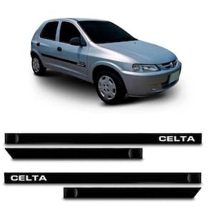 Kit jogo friso lateral celta 2000 a 2005 4 portas c/grafia