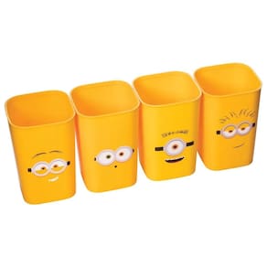 Kit 4 porta canetas e lápis estampado minnie minions