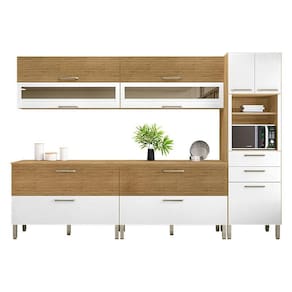 Cozinha Modulada Ametista Composição 3 Freijó Supremo Riapdo - Kits Paraná