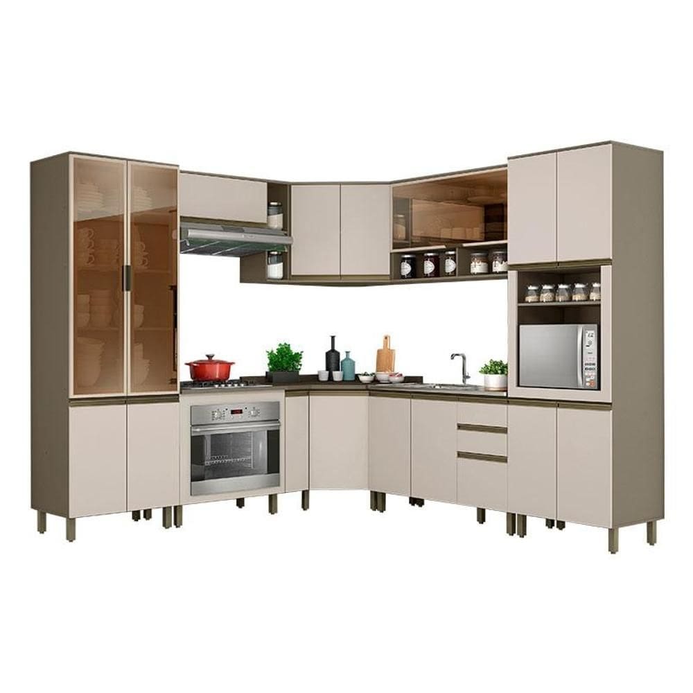 Cozinha Modulada Évelin 13 Peças Duna Cristal – Henn