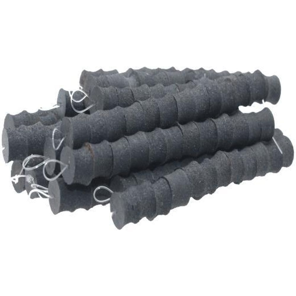 Kit 50 fileira stopper pesca borracha trava boia cinza n3