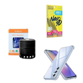 Capinha samsung a24 + caixa de som bluetooth + película 9d