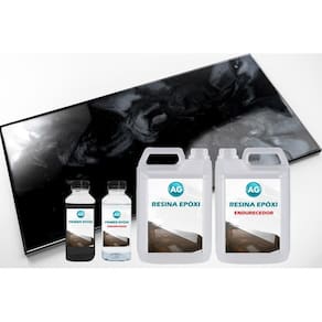 Kit porcelanato liquido metálico preto profundo / branco