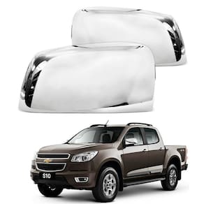 Jogo aplique capa cromada retrovisor chevrolet nova s10 2019