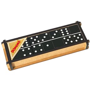 Dominó tradicional madeira brinquedo educativo e pedagógico