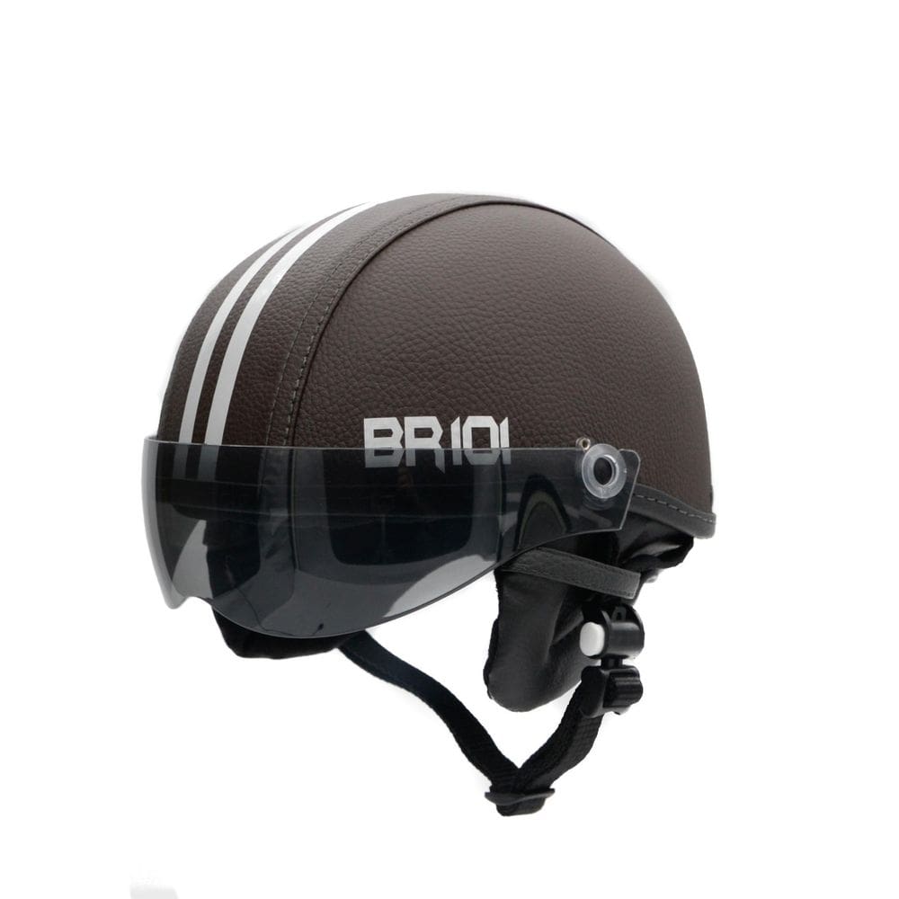 Capacete coquinho br 101 café fume p - scooter/bike