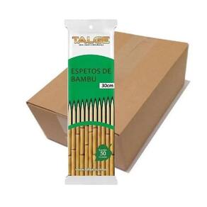 50 palito de bambu espeto para churrasco 18cm  1pct