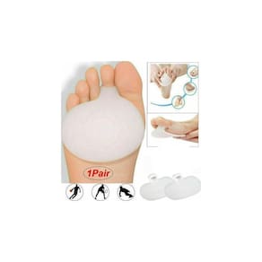 Par de almofadas de silicone para pés com almofada plantar metatarsal