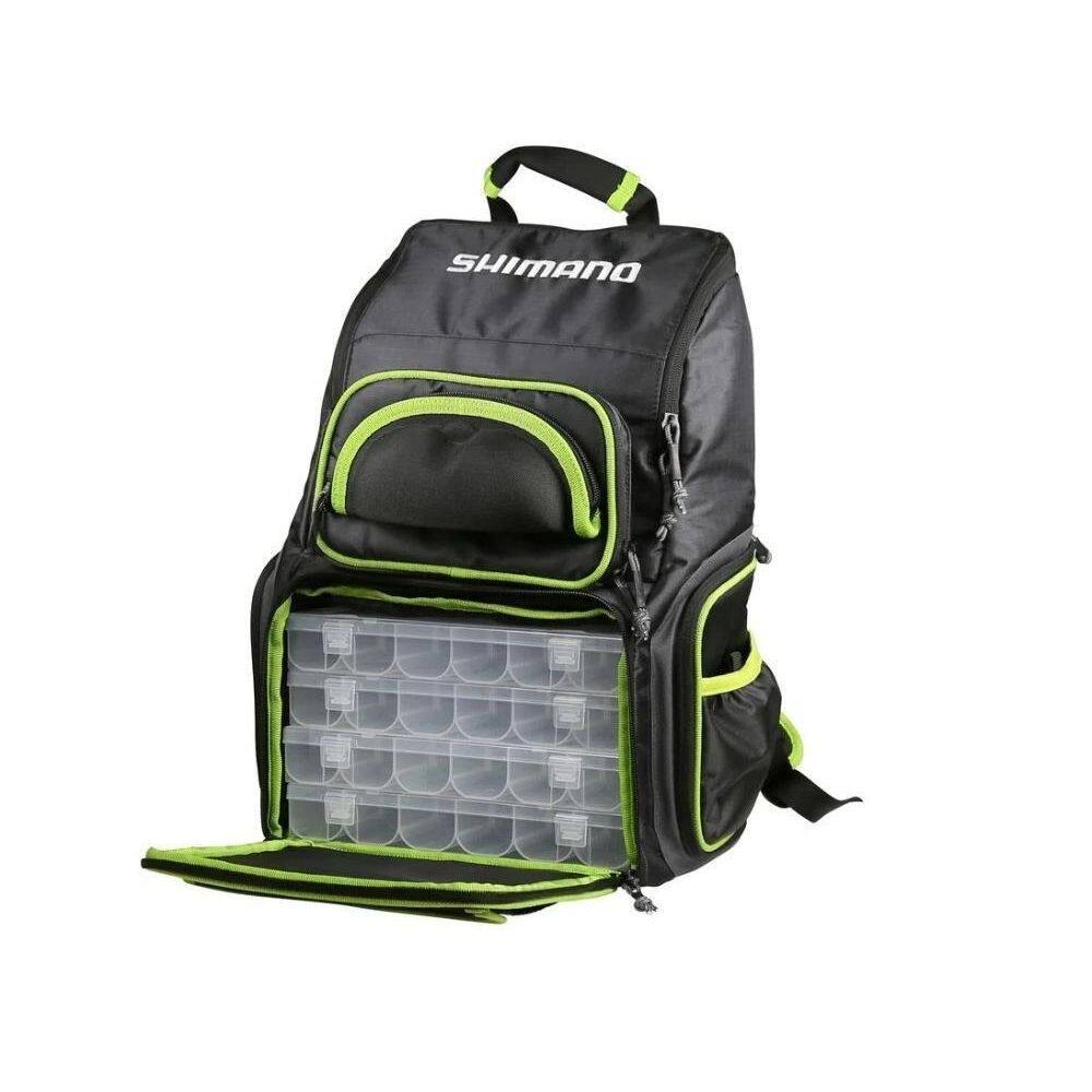 Mochila de pesca shimano back pack xl com 4 estojos mod 2023