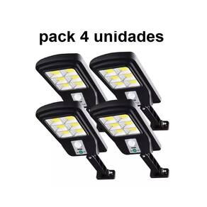 Pacote de 4 holofotes solares LED para exteriores com sensor de movimento