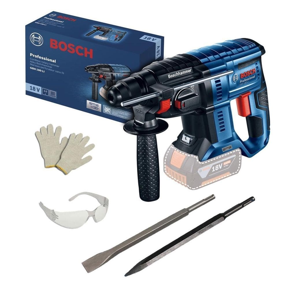 Martelete sds plus 18v brush s/ bat gbh180-li bosch + acess