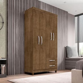 Guarda Roupa Solteiro Ambiente Mogi 4 Portas Malbec - Incorplac