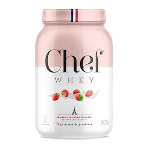 Chef whey protein zero lactose morango 907g - chef whey