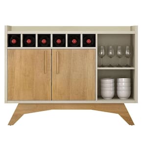Buffet para Sala de Estar Clara Off White Cinamomo - Valdemóveis