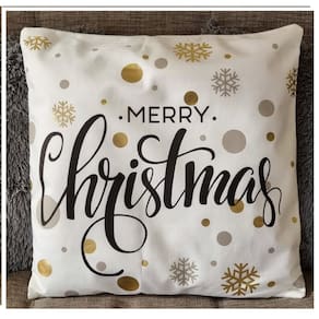 Almofada decorativa com design de Natal 45cm x 45cm poliéster