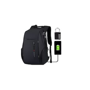 Mochila Fashion Travel com carregamento USB para laptop de 15,6"