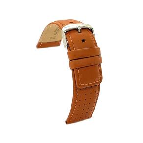 Pulseira de relógio Diloy Smooth Cowhide Leather 24 mm marrom