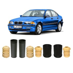 4 kit guarda pó batente amortecedor bmw 320i 2001 a 2004