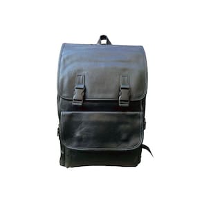 Mochila de couro ecológico impermeável de grande capacidade