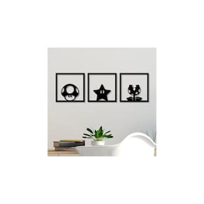 Pintura decorativa Mario Bross World feita à mão 30cm x 30cm